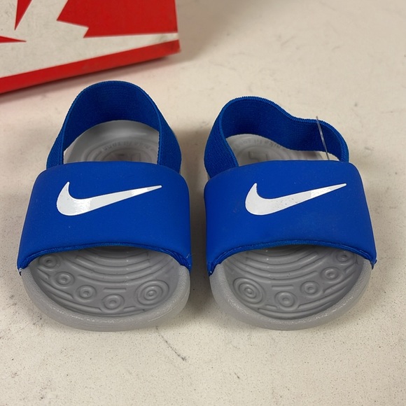 Nike Toddlers Kawa Slides Size 2C, Blue, BV1094-400 New - Picture 2 of 16